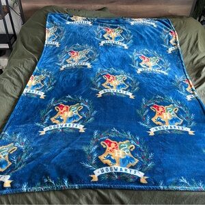Hogwarts Blue Fleece Throw Blanket Harry Potter